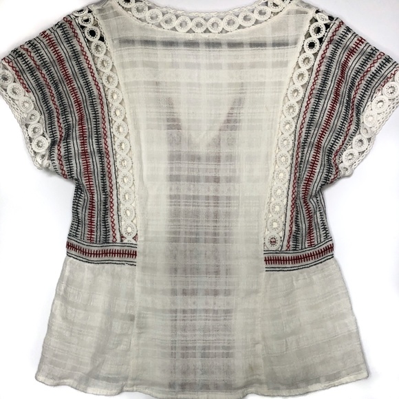 Buckle Gimmicks Embroidered Boho Top Size XS - Picture 7 of 10